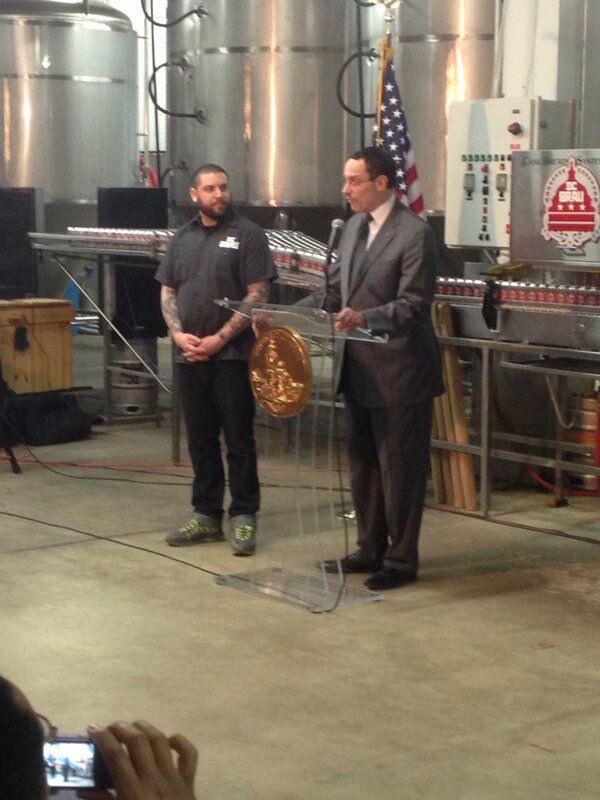 The DC Brau Boys with DC's Mayor Vincent Gray