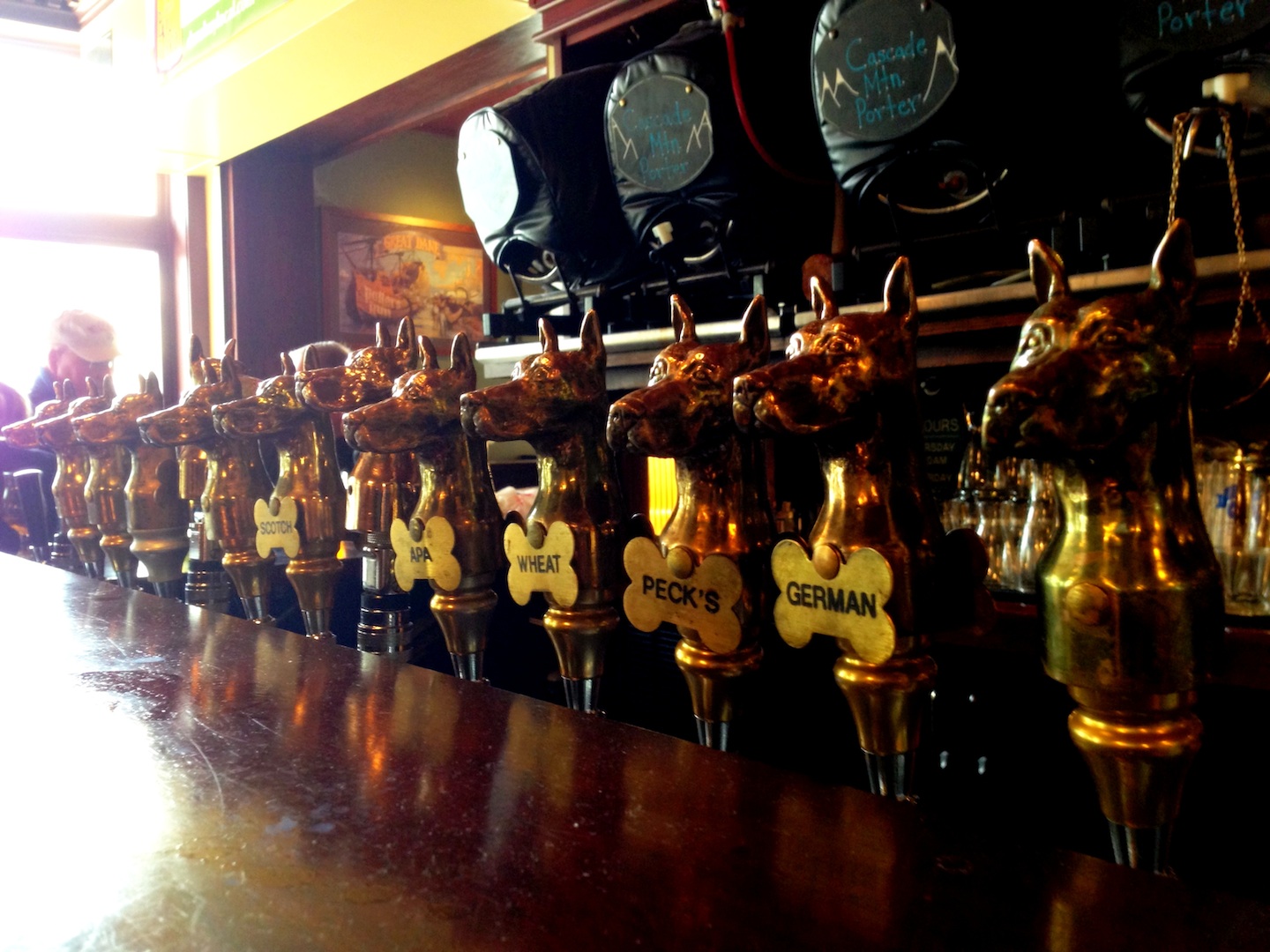 The Dane's distinctive tap handles