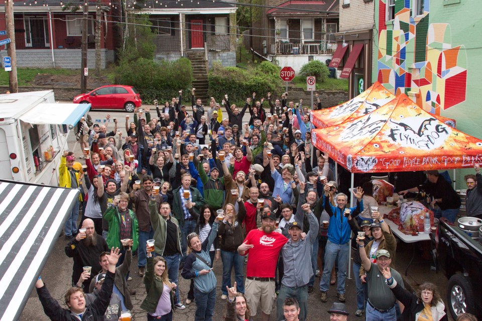Nearly 300 beer enthusiasts helped break the world record for beer tasting at Hough's Taproom and Brewpub in Pittsburgh
