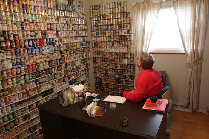 Lance's beer memorabilia collection. This would be my meditation room if it were in my house.