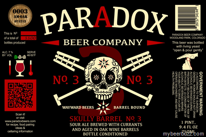 Skully Barrel 3 - Paradox Beer Company