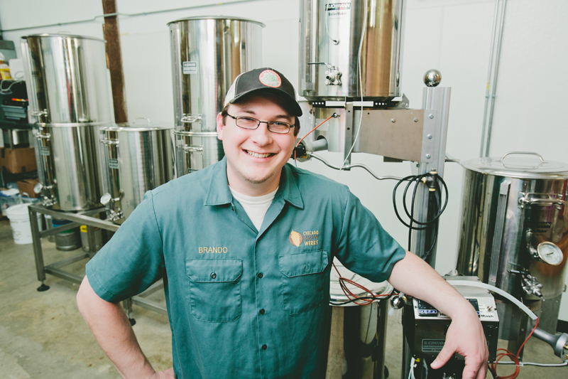Brandon Wright owner of Chicago Brew Werks. Photo courtesy of Amanda Hein Photography