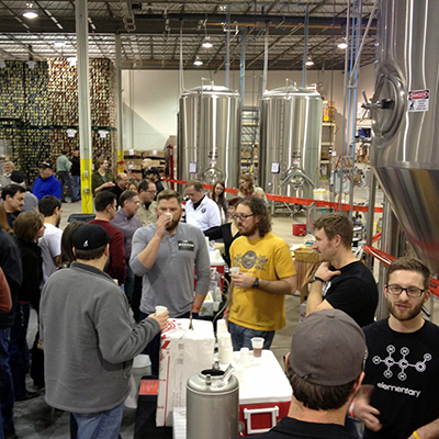 Portion of the Hop Cup brewers and attendees.