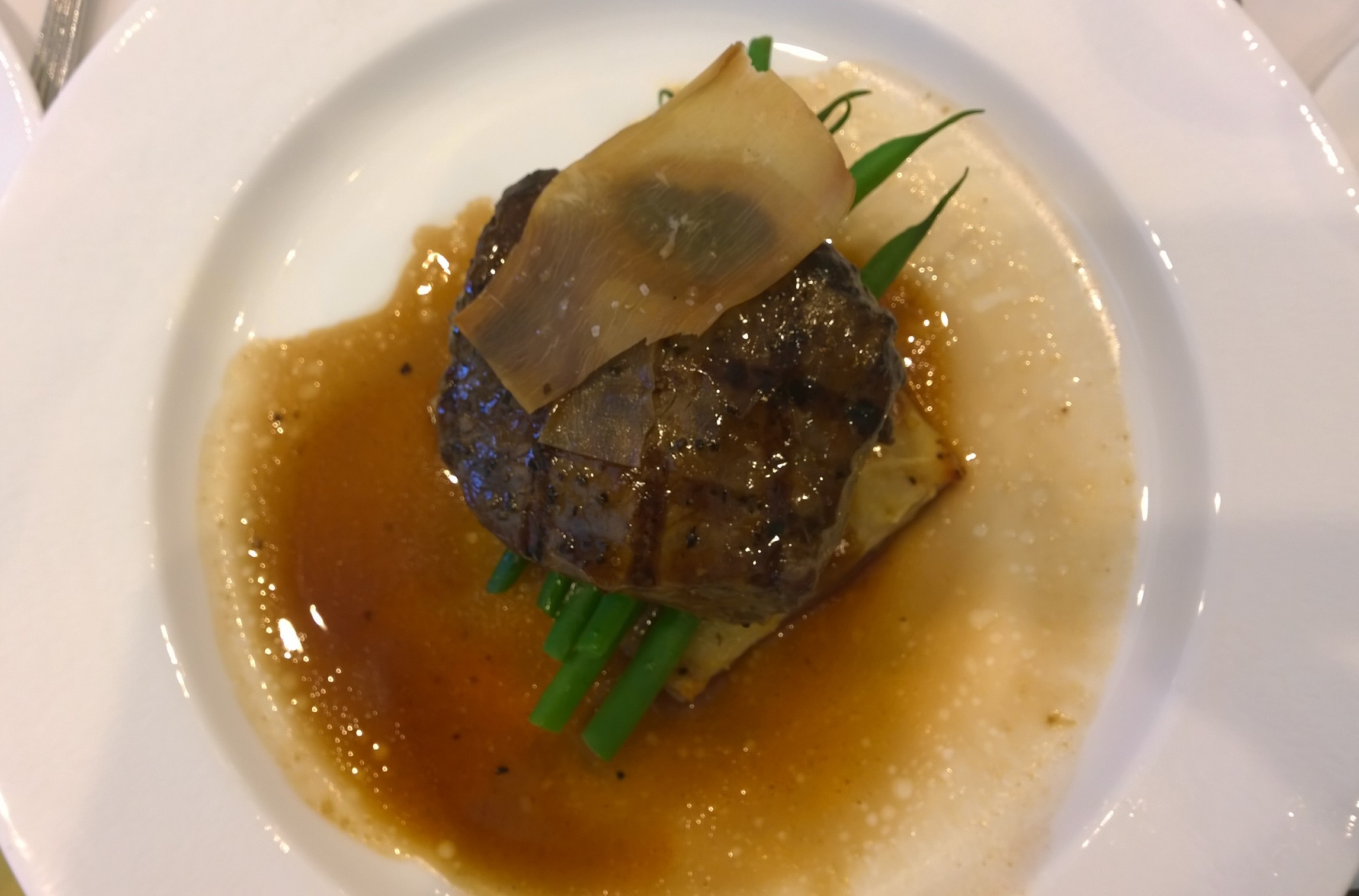 The Entree - Grilled Ribeye Filet plus a bunch of other fancy things that were uber tasty