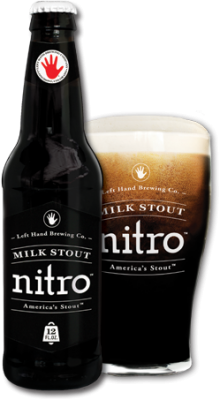 milk stout nitro bottle and glass 795556920