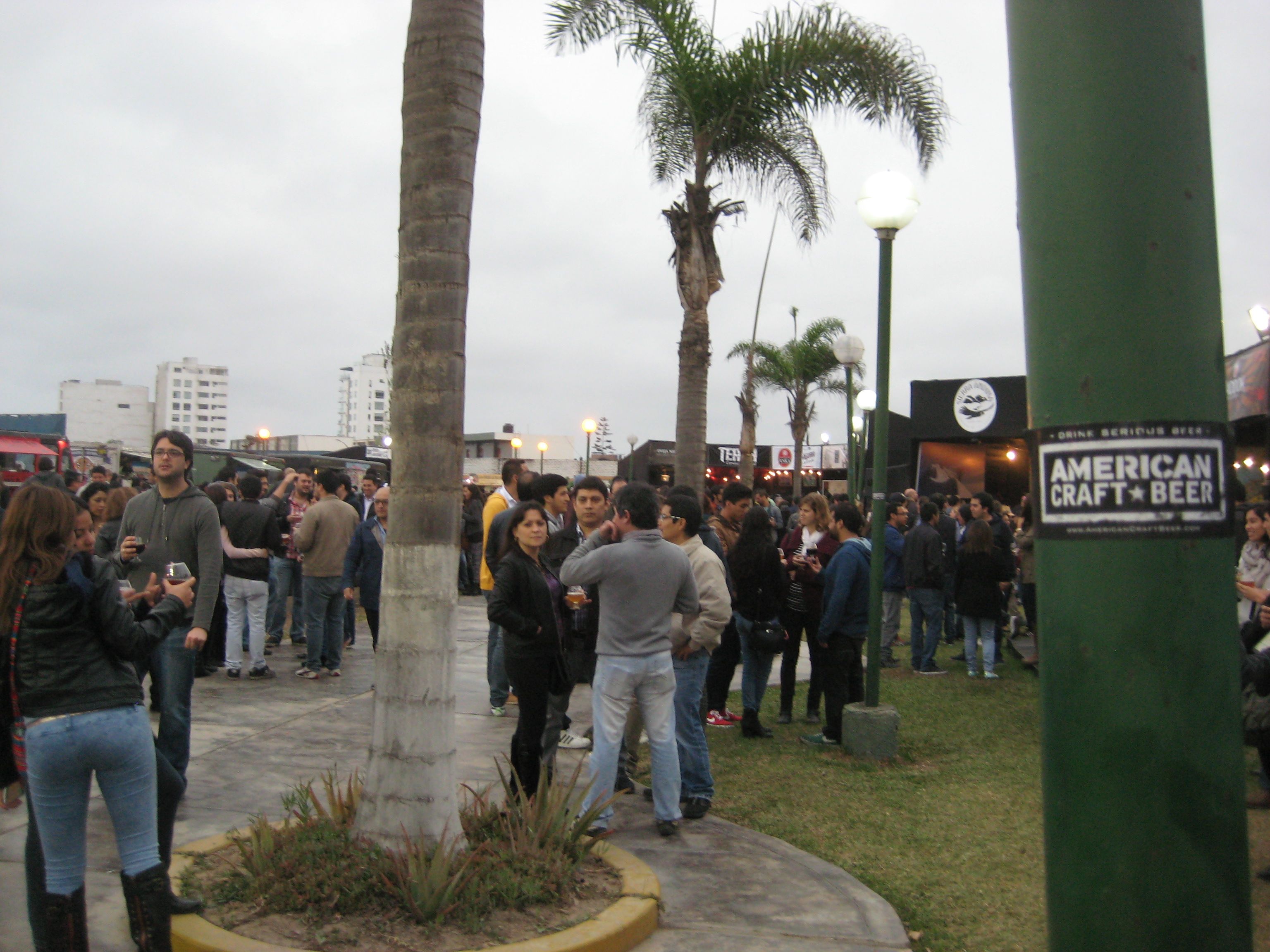 Enjoying craft beer in Lima
