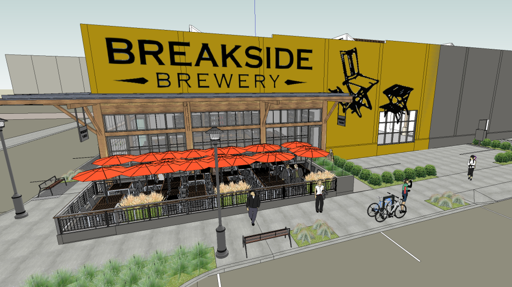 Rendering of Breakside's new location in Northwest Portland