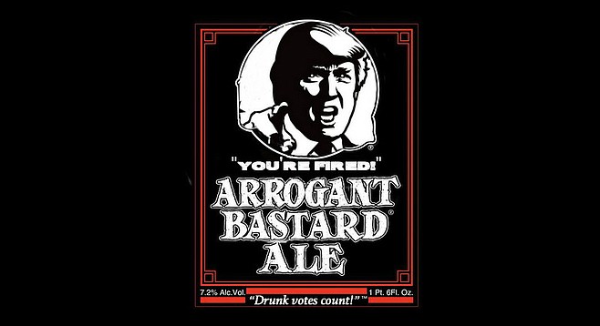 , Fake News – The Trump Arrogant Bastard Beer Label That Never Was
