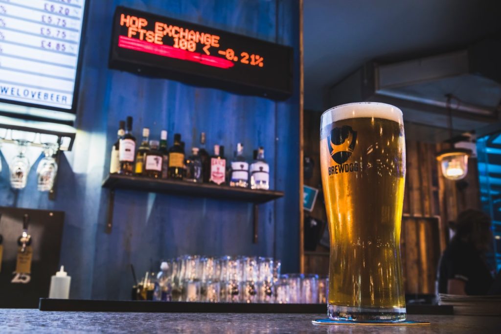 Brewdog, BrewDog’s New Bar In London’s Financial District Features FTSE 100 Fluctuating Beer Prices