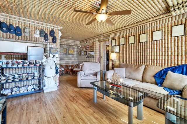 , This Florida Condo is Wallpapered With Budweiser Cans