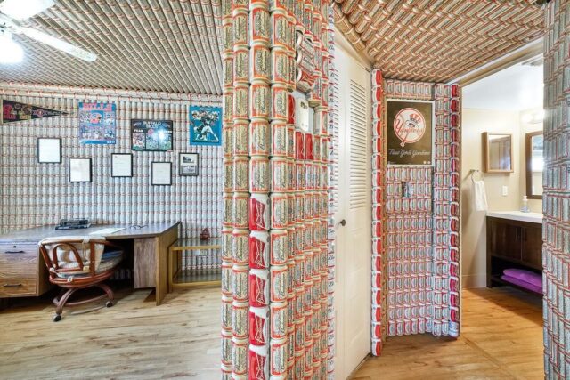 , This Florida Condo is Wallpapered With Budweiser Cans