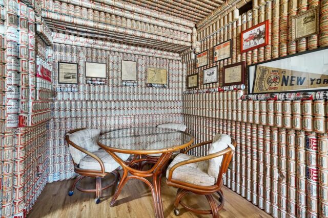 , This Florida Condo is Wallpapered With Budweiser Cans