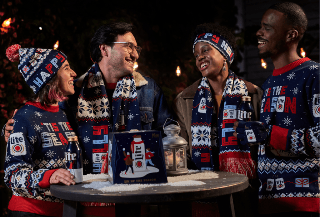 miller lite christmas sweaters