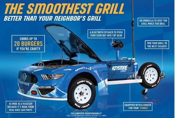 , Keystone Light Offers Amazing Race Car Outdoor Grill