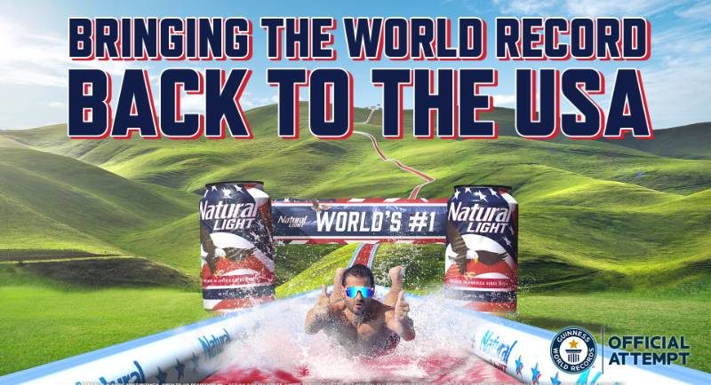 , Natural Light Beer Wants To Reclaim World’s Longest Slip and Slide Record