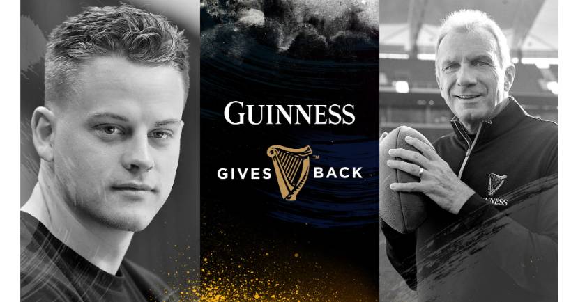 , Guinness Beer, Joe Montana &#038; Heisman Trophy Winner Joe Burrow Give Back