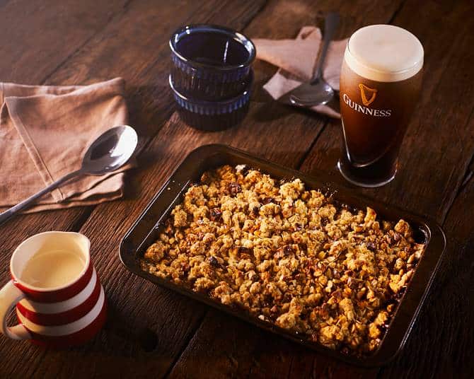 , Cooking With Beer – Guinness Apple Oat Crumble With Whipped Cream