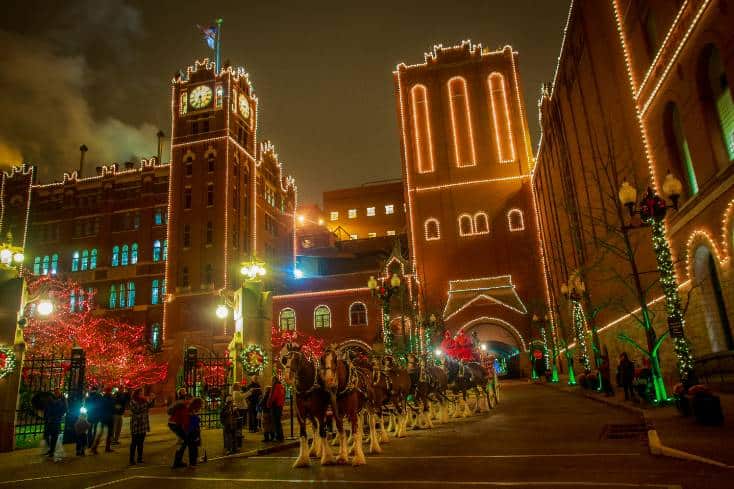 , Anheuser Busch Lights Up Historic St Louis Brewery For Christmas