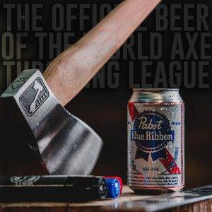 , Pabst Blue Ribbon Named The “Official Beer” Of The World Axe Throwing League