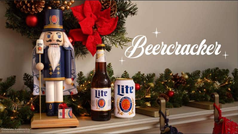 , Miller Lite Beer Debuts Festive Christmas Beercracker