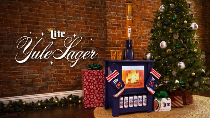 , Miller Lite Debuts Festive Holiday Program With LED Fireplace Beer Tower