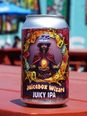 can of Juicebox Wizard Juicy IPA by TailGate Brewery