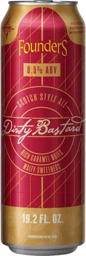 Large can of Fouders Dirty Bastard Ale