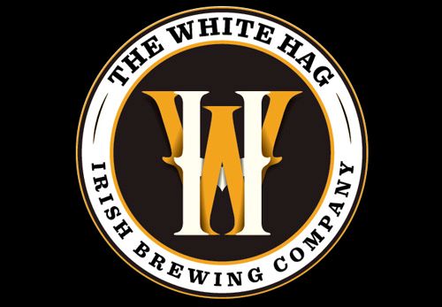 The White Hag Brewing Compant logo on black backgound.