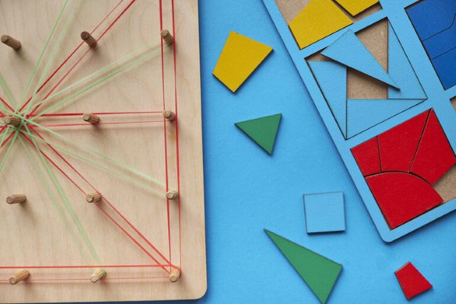 Craft-themed blue shelf with brewing papers and tools, representing a modern take on a classic game for curious craft enthusiasts.