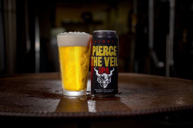 Stone Pierce The Veil IPA, a special West Coast IPA collaboration between Stone Brewing and San Diego rock band Pierce The Veil.