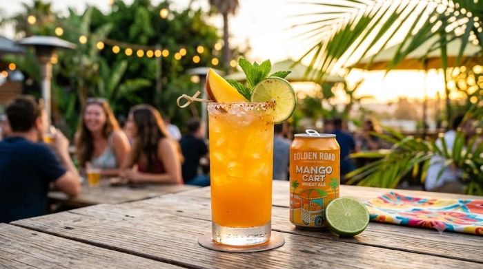 Best Summer Beer Cocktails: Mango Cart Paloma